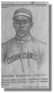 <b>Frank Grant</b> from a 21 September 1889 Cleveland Gazetteportrait. - Grant_Frank_Newspaper